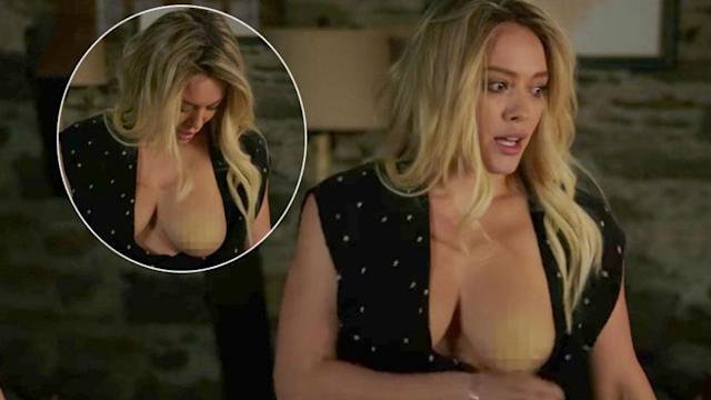 Hilary duff sends fans WILD as she wears nothing but sheer dress