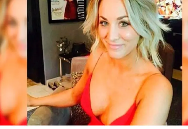 Kaley Cuoco flashes sideb00bs as she goes BRALESS after exposing N!PPLES in see-through top