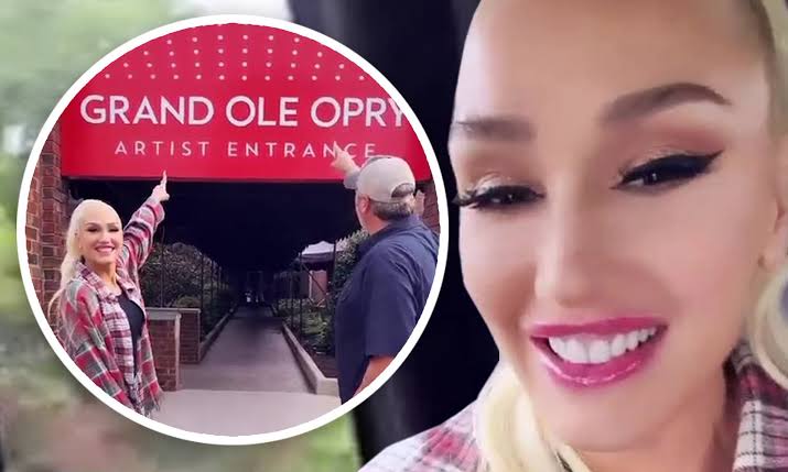 Blake Shelton gives his wife Gwen Stefani a tour of the Grand Ole Opry for the first time