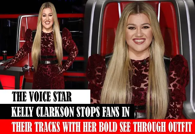 ‘The Voice’ Star Kelly Clarkson Flaunt Her Bold See-Through Dress Fans Flabbergasted- see photos