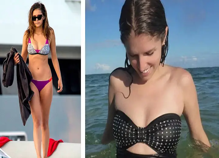 Anna Kendrick goes braless from pool to bedroom in hot sting thong