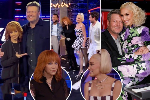 CLAWS OUT Gwen Stefani uses ‘aggressive arousal gestures’ to size up Blake’s replacement Reba McEntire on The Voice