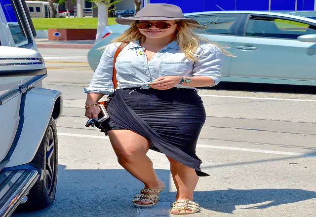 Hillary Duff is a Vision in The Sparkliest Crop Top And Figure-Hugging Skirt.__ See Photos