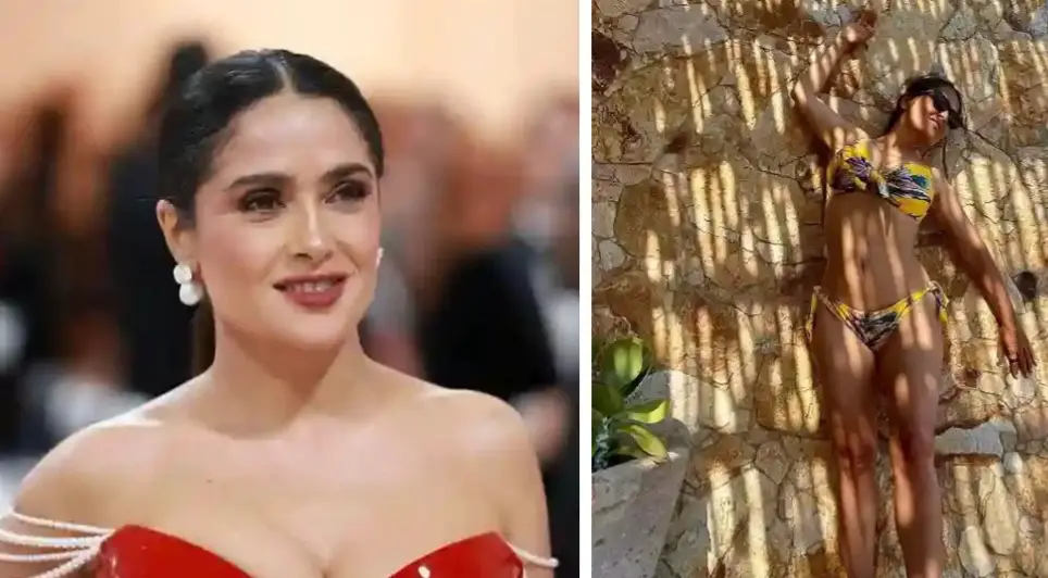 Salma Hayek inspire us with her 100% tiny white killer physiques on her beach wear