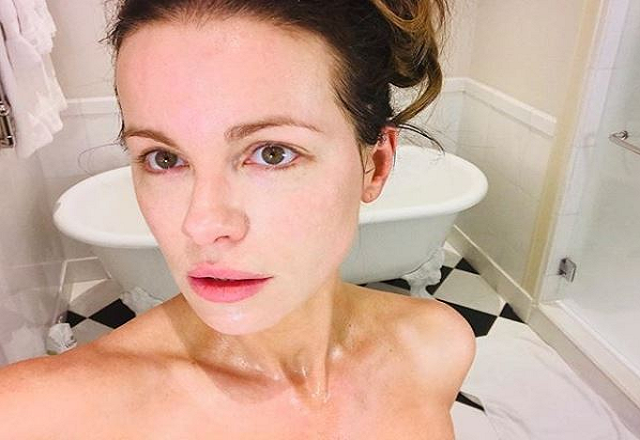 Kate Beckinsale  posted a video of herself taking shower in the bathroom with nothing on her. __ See Photos